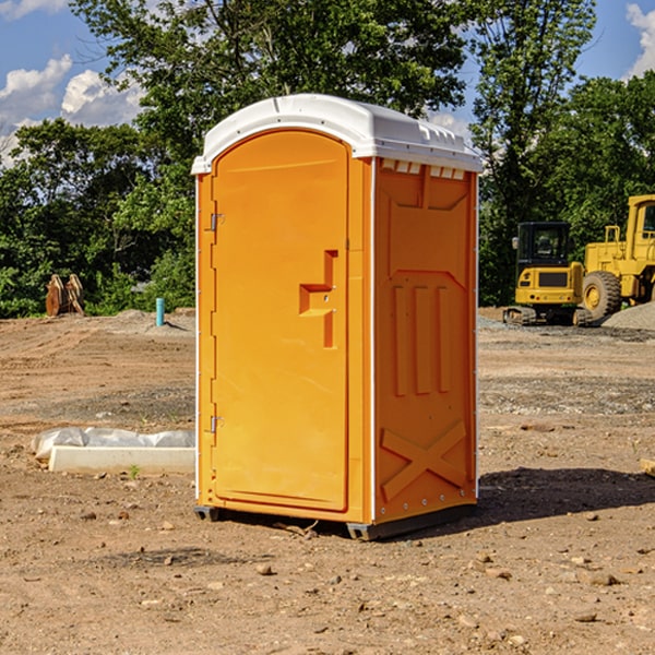 how often are the portable restrooms cleaned and serviced during a rental period in Kinsey AL